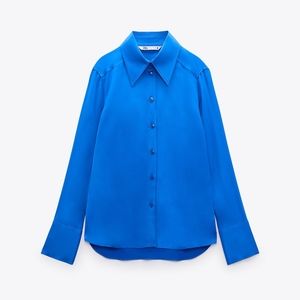 ISO!! Zara blue stain blouse ( DONT BUY )
